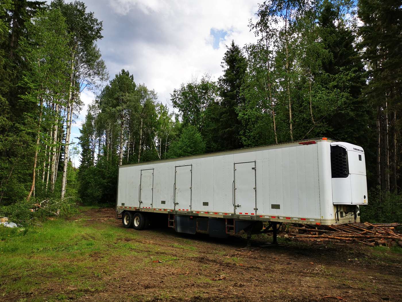 Refrigerated trailer used for on-site seedling cold storage